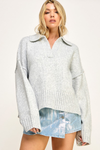 Oversized Polo Collar Sweater